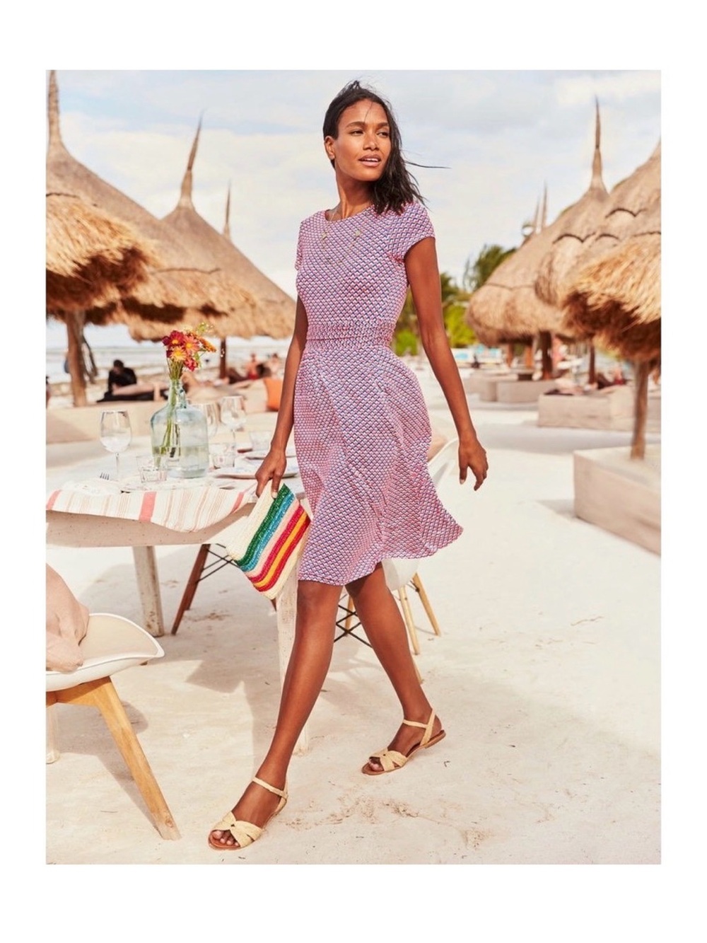 Boden Amelie Women’s Patterned Jersey Dress 12R
